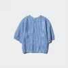 Kadın Seersucker Bol Bluz | Gingham