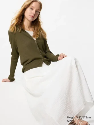 Kadın Seersucker Bol Etek