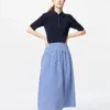 Kadın Seersucker Hacimli Etek | Gingham