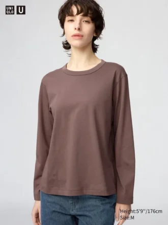 Kadın Supima Cotton Tişört | Uzun Kollular