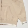 Kadın Sweat Full-Zip Kapüşonlu Sweatshirt (Çizgili)