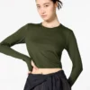 Kadın Ultra Stretch AIRism Kısa Tişört | Uzun Kollular Kadın Ultra Stretch AIRism Kısa Tişört | Uzun Kollular