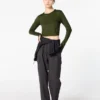 Kadın Ultra Stretch AIRism Kısa Tişört | Uzun Kollular Kadın Ultra Stretch AIRism Kısa Tişört | Uzun Kollular