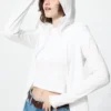 Kadın Ultra Stretch AIRism UV Korumalı Tam Fermuarlı Kapüşonlu Sweatshirt