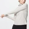 Kadın Ultra Stretch AIRism UV Korumalı Tam Fermuarlı Kapüşonlu Sweatshirt