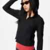 Kadın Ultra Stretch AIRism UV Korumalı Tam Fermuarlı Kapüşonlu Sweatshirt