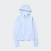Kadın Ultra Stretch AIRism UV Korumalı Tam Fermuarlı Kapüşonlu Sweatshirt