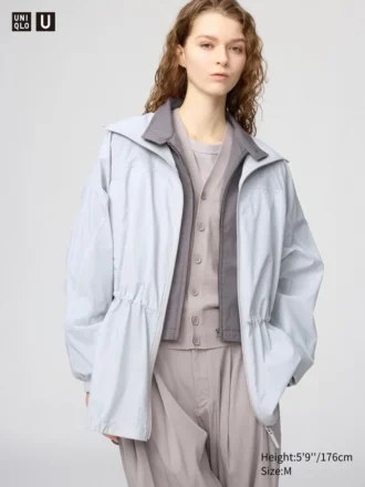 Kadın UV Korumalı Şeffaf Oversized Parka