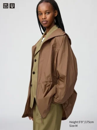 Kadın UV Korumalı Şeffaf Oversized Parka