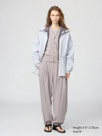 Kadın UV Korumalı Şeffaf Oversized Parka