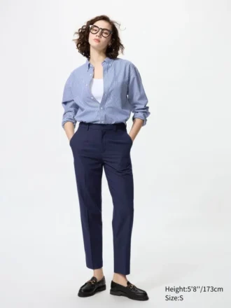 Kadınlar için Smart Ankle Pants | 2 Yönlü Esnek | Uzun Boy
