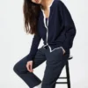 Kadınlar için Smart Ankle Pants | İnce Çizgili Kadınlar için Smart Ankle Pants | İnce Çizgili
