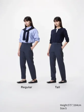 Kadınlar için Smart Ankle Pants | İnce Çizgili