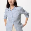 Kadınlar İçin Premium Linen Gömlek | Çizgili Kadınlar İçin Premium Linen Gömlek | Çizgili