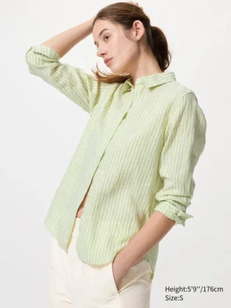 Kadınlar İçin Premium Linen Gömlek | Çizgili