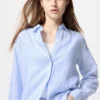 Kadınlar İçin Premium Linen Gömlek | Çizgili Kadınlar İçin Premium Linen Gömlek | Çizgili