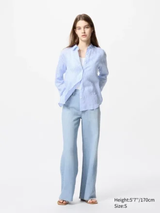Kadınlar İçin Premium Linen Gömlek | Çizgili
