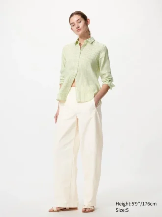 Kadınlar İçin Premium Linen Gömlek | Çizgili