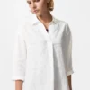 Kadınlar İçin Premium Linen Skipper Yaka Gömlek Kadınlar İçin Premium Linen Skipper Yaka Gömlek