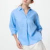 Kadınlar İçin Premium Linen Skipper Yaka Gömlek Kadınlar İçin Premium Linen Skipper Yaka Gömlek