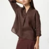 Kadınlar İçin Premium Linen Skipper Yaka Gömlek Kadınlar İçin Premium Linen Skipper Yaka Gömlek