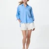 Kadınlar İçin Premium Linen Skipper Yaka Gömlek Kadınlar İçin Premium Linen Skipper Yaka Gömlek
