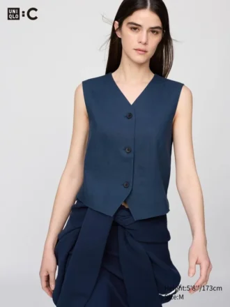 Kadınlar İçin Premium Linen Yelek