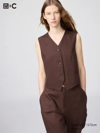 Kadınlar İçin Premium Linen Yelek