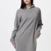 Kadınlar İçin Pürüzsüz Pamuklu Örme Kapüşonlu Sweatshirt