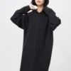 Kadınlar İçin Pürüzsüz Pamuklu Örme Kapüşonlu Sweatshirt