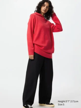 Kadınlar İçin Pürüzsüz Pamuklu Örme Kapüşonlu Sweatshirt
