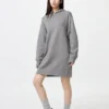 Kadınlar İçin Pürüzsüz Pamuklu Örme Kapüşonlu Sweatshirt