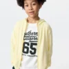 Çocuk AIRism UV Korumalı Tam Fermuarlı Kapüşonlu Sweatshirt