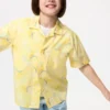 Çocuk Açık Yaka Gömlek | Kısa Kollu | Baskılı
