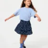 Çocuk Jersey Mini Şort Etek | Çiçek
