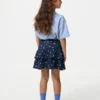 Çocuk Jersey Mini Şort Etek | Çiçek