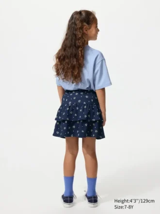 Çocuk Jersey Mini Şort Etek | Çiçek