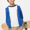 Çocuklar İçin Dry Sweat Tam Fermuarlı Kapüşonlu Sweatshirt
