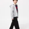 Çocuklar İçin Dry Sweat Tam Fermuarlı Kapüşonlu Sweatshirt