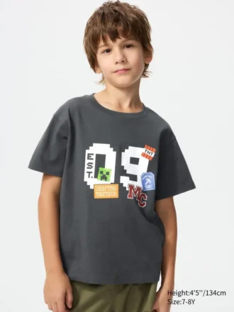 Çocuklar İçin Minecraft UT Grafikli Tişört