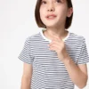 Çocuklar İçin Nervürlü Tişört | Çizgili