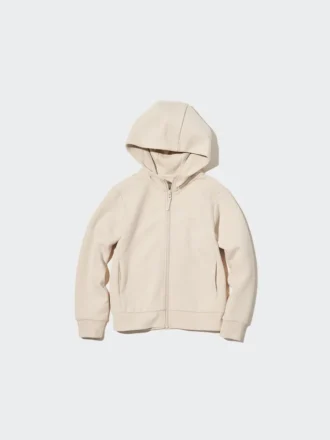 Çocuklar İçin Ultra Stretch Kuru Ter Uzun Kollu Tam Fermuarlı Kapüşonlu Sweatshirt