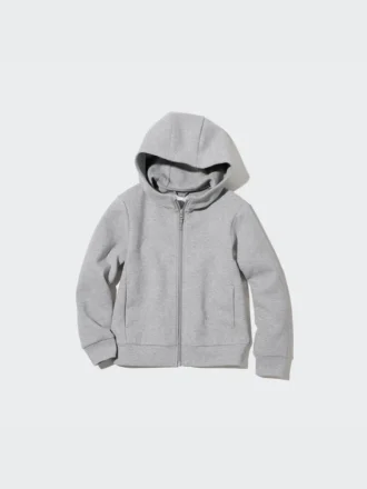 Çocuklar İçin Ultra Stretch Kuru Ter Uzun Kollu Tam Fermuarlı Kapüşonlu Sweatshirt
