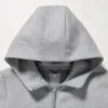 Çocuklar İçin Ultra Stretch Kuru Ter Uzun Kollu Tam Fermuarlı Kapüşonlu Sweatshirt