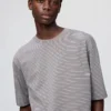 Unisex AIRism Pamuklu Oversized Çizgili Tişört Unisex AIRism Pamuklu Oversized Çizgili Tişört