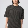 Unisex AIRism Pamuklu Oversized Çizgili Tişört