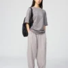 Unisex AIRism Pamuklu Oversized Çizgili Tişört