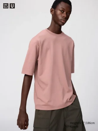 Unisex AIRism Pamuklu Oversized Tişört | Yarım Kol