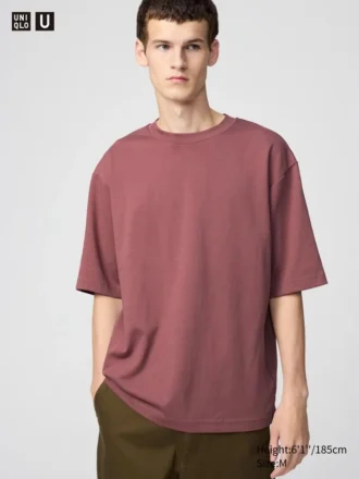 Unisex AIRism Pamuklu Oversized Tişört | Yarım Kol
