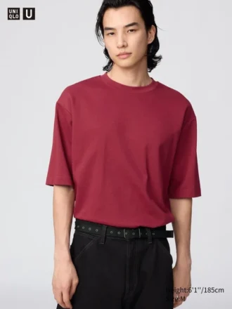 Unisex AIRism Pamuklu Oversized Tişört | Yarım Kol